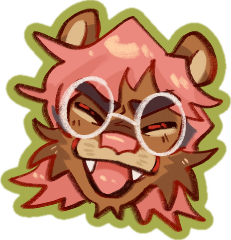 It's a cropped photo of an unnaturally blue and white caracal fursona. It has yellow eyes with green pupils. It's happily smiling at the viewer.